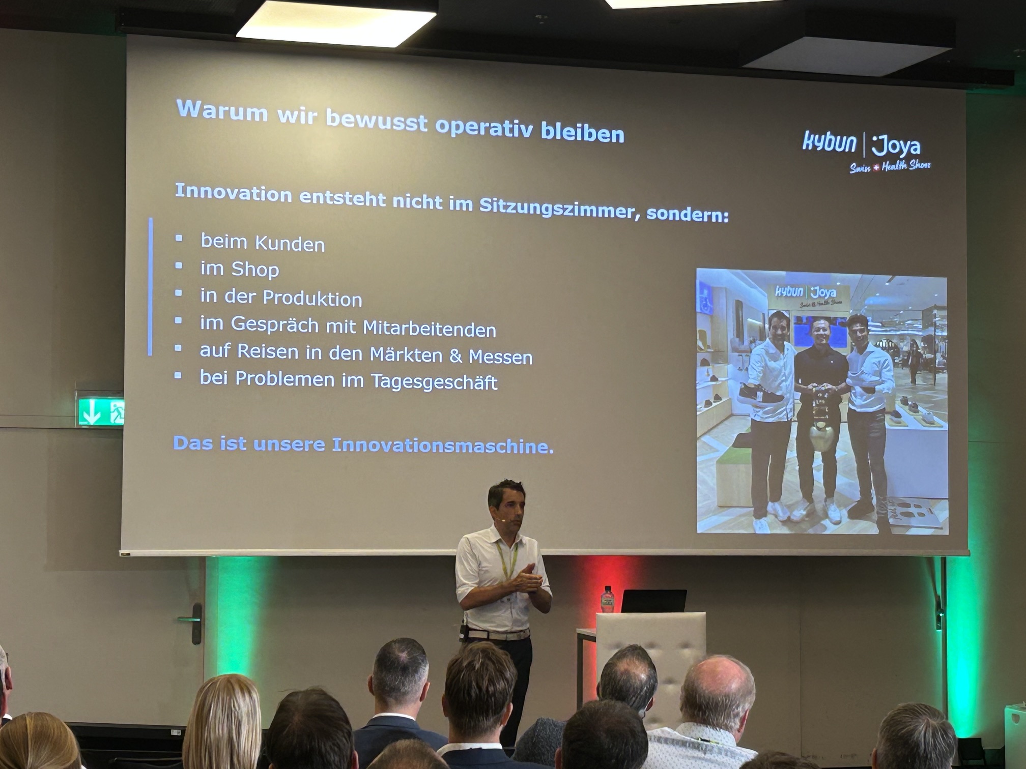 The kybun Joya speakers describe operational involvement as their innovation engine