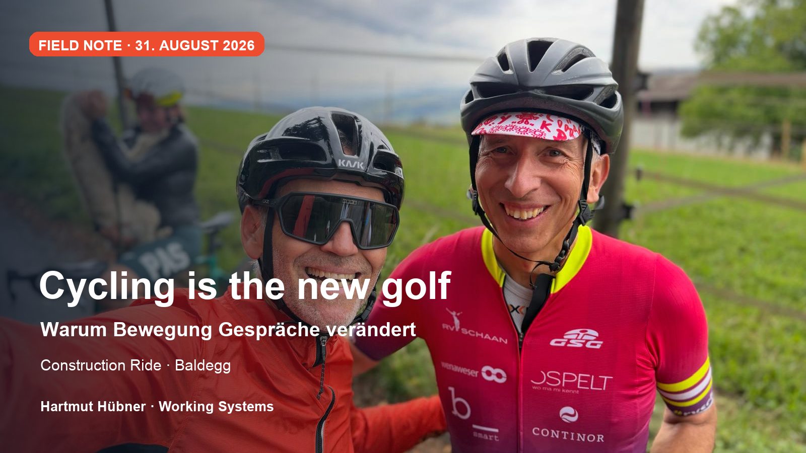 Hartmut Hübner und Construction-Ride-Gründer Alar Jost während des Rides in Baldegg