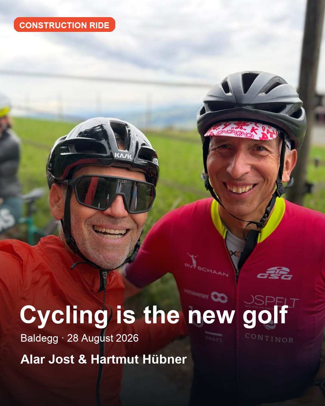 Alar Jost and Hartmut Hübner at Construction Ride Baldegg